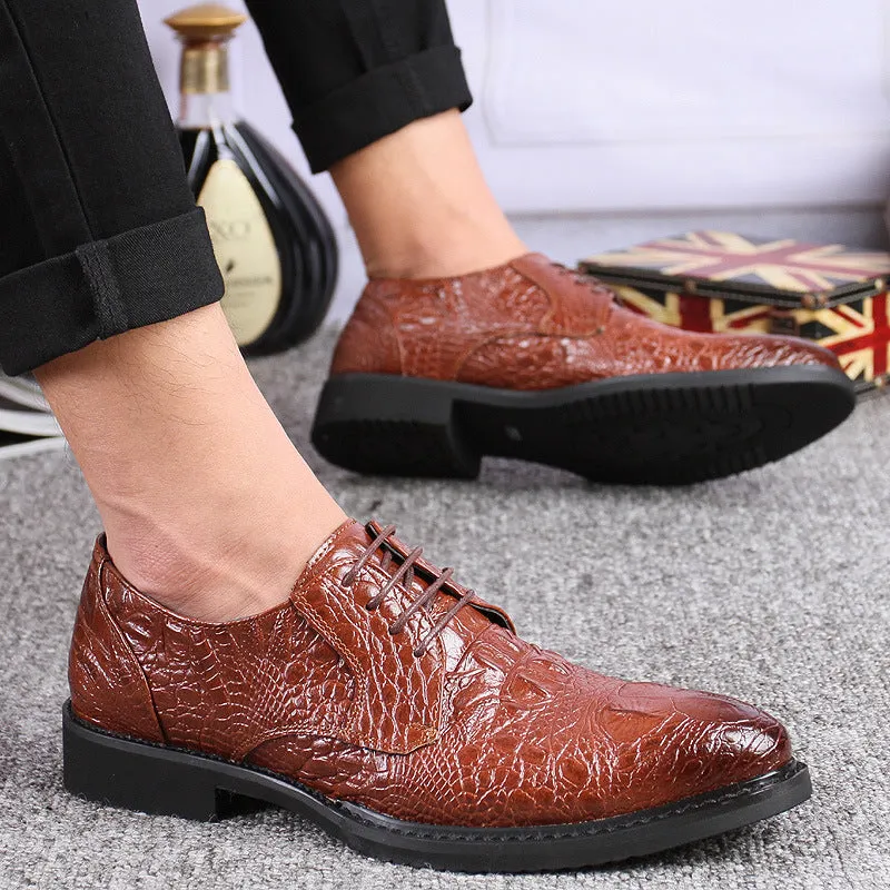 2024 Outdoor | generation season pattern youth casual tie men's shoes formal England pointed men's wedding shoes