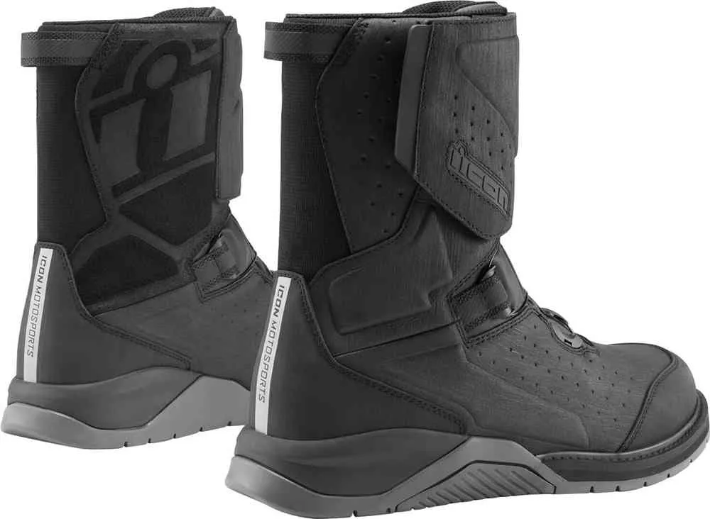 Alcan WP Icon Waterproof Motorcycle Boots, Black