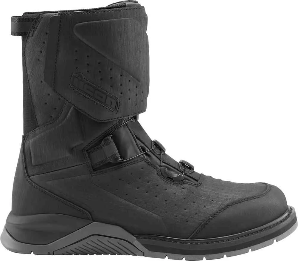 Alcan WP Icon Waterproof Motorcycle Boots, Black