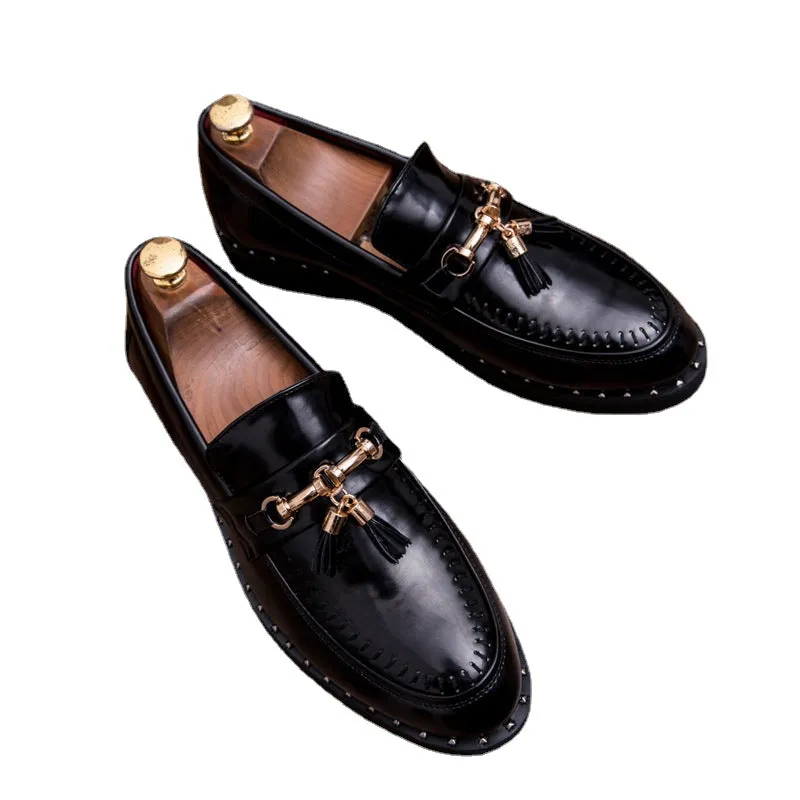 All kinds of British block shoes, Korean trend, men's shoes, men's casual shoes, hairdresser's pointed shoes