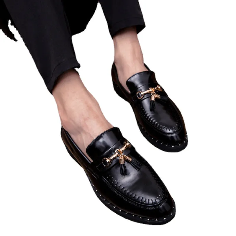 All kinds of British block shoes, Korean trend, men's shoes, men's casual shoes, hairdresser's pointed shoes