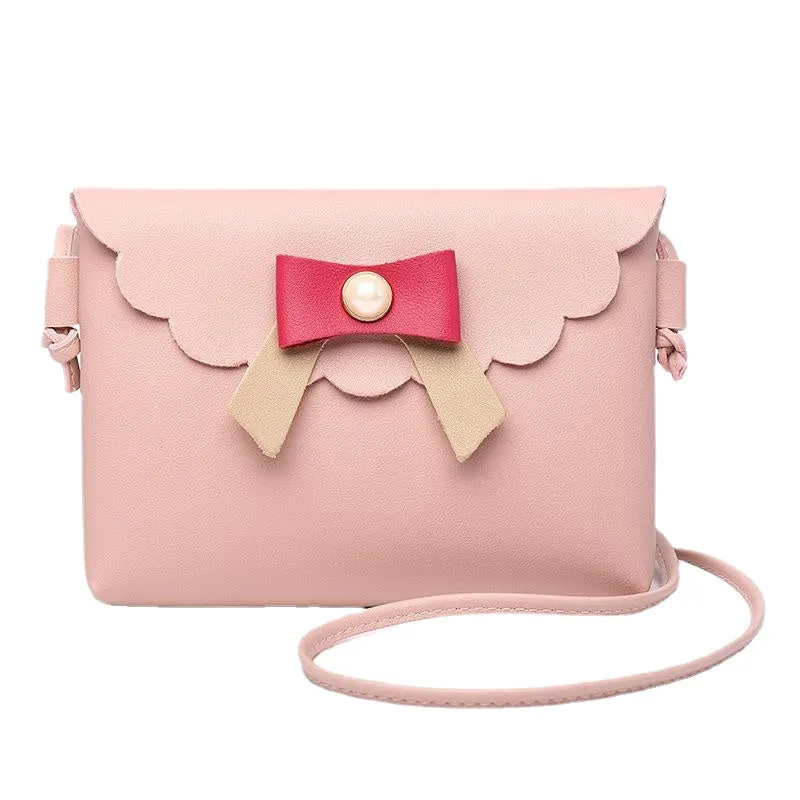 Bags 2024 Japanese and Korean new women's bags pearl bow casual small square bag hand-held shoulder crossbody mobile phone bag