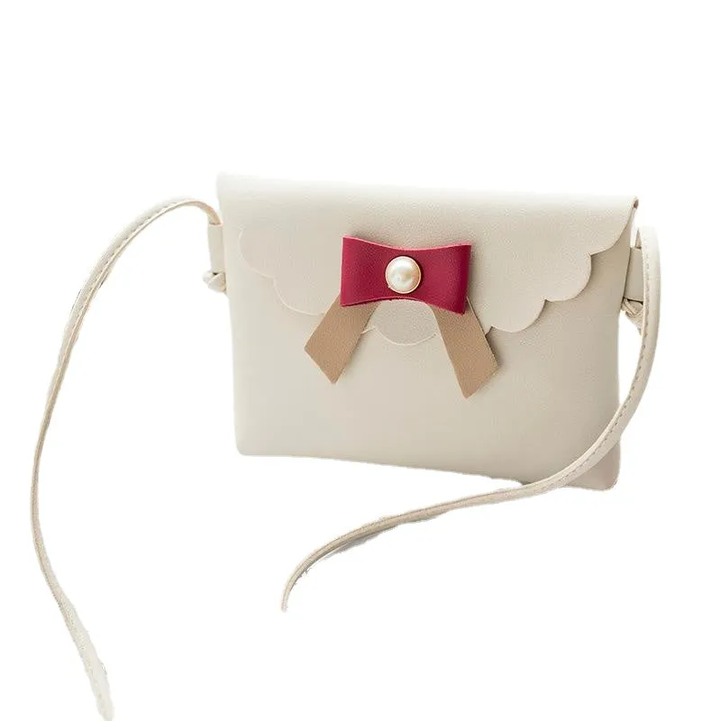 Bags 2024 Japanese and Korean new women's bags pearl bow casual small square bag hand-held shoulder crossbody mobile phone bag