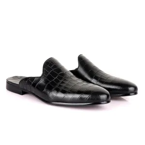 Berluti Mole Half Shoe Crocodile Skin -Black