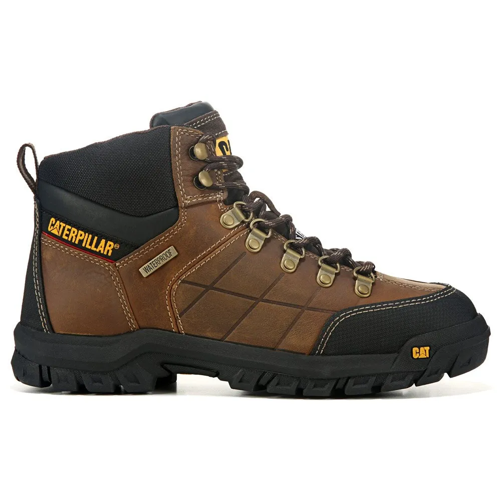 Caterpillar Men's Waterproof Steel Toe Work Boots, Brown