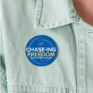 Chase-ing Freedom Chase Oliver for President Buttons large 2.2'' (5-pack)