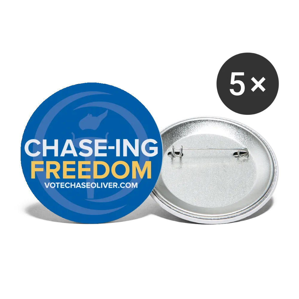 Chase-ing Freedom Chase Oliver for President Buttons large 2.2'' (5-pack)