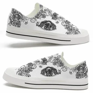 Dachshund Zipper Mandala Low Top Shoes - Happy International Dog Day Canvas Sneaker, Dog Printed Shoes, Canvas Shoes For Men, Women