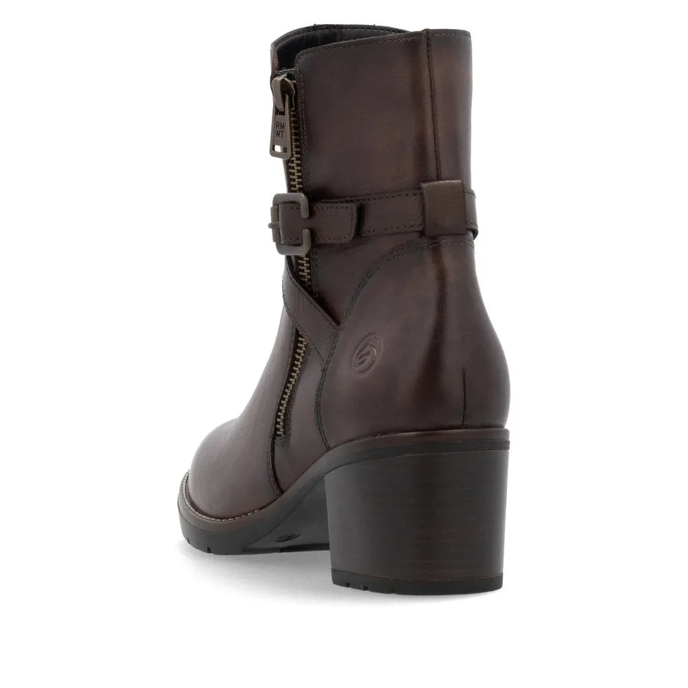 Damson Brown Ankle Boots