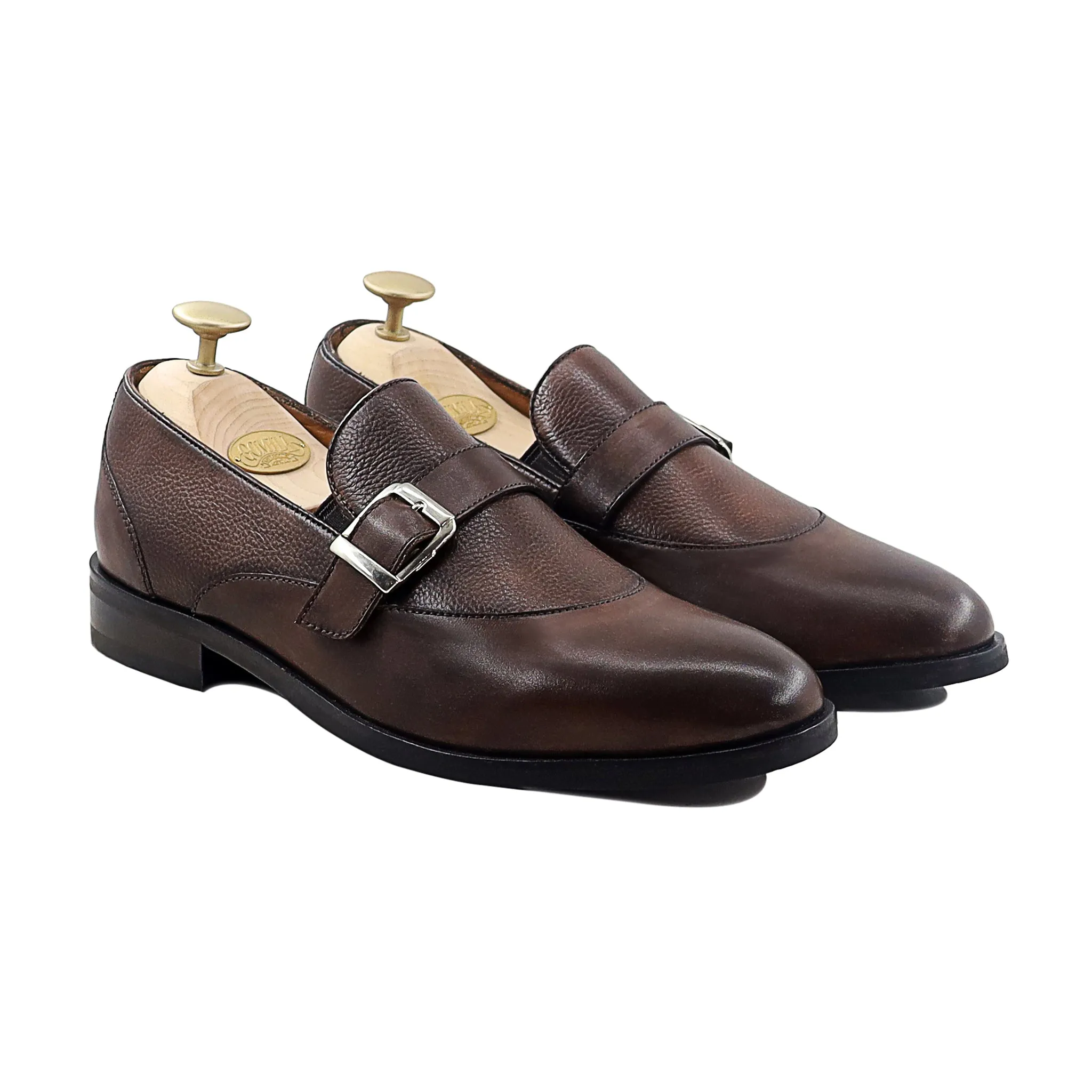 Dyan - Men's Brown Patina Calf Leather Loafer