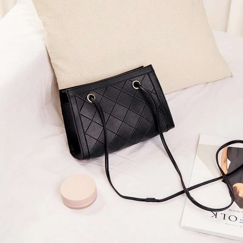 Foreign trade wholesale 2024 new Korean version pressed checkered handbag customizable logo crossbody mobile phone bag