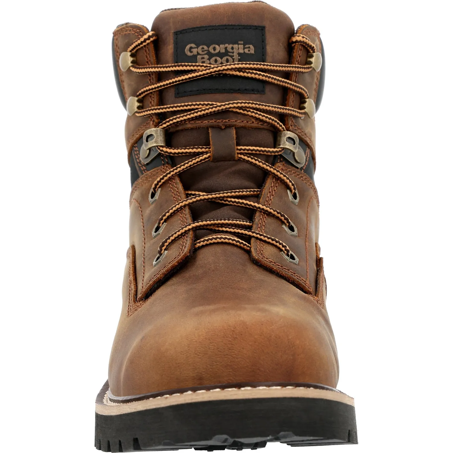 Georgia Mens Core 37 Waterproof Brown Leather Work Boots