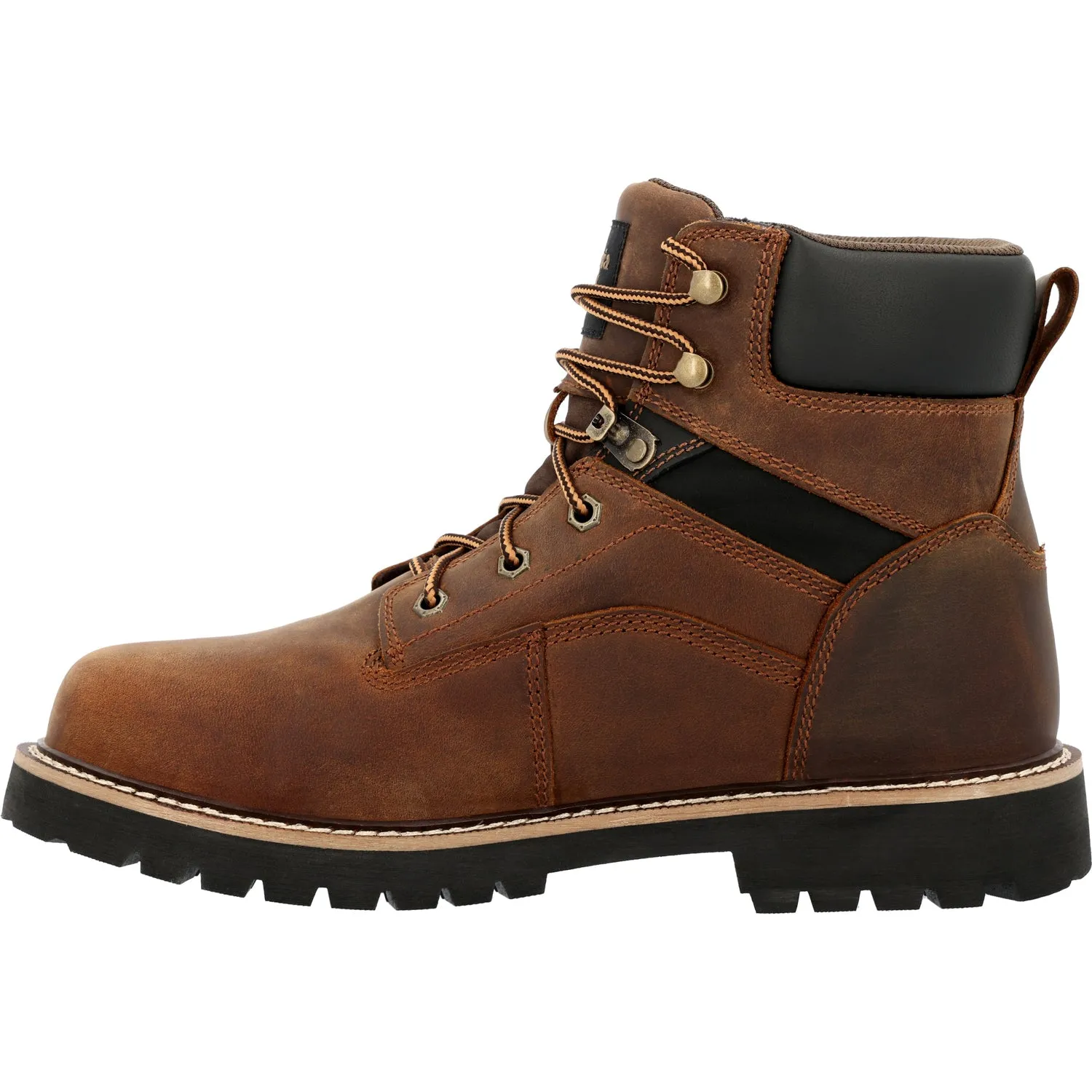 Georgia Mens Core 37 Waterproof Brown Leather Work Boots