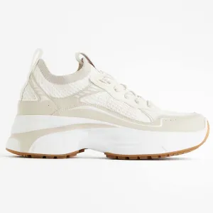 H&M Fully-fashioned sneakers, white/beige