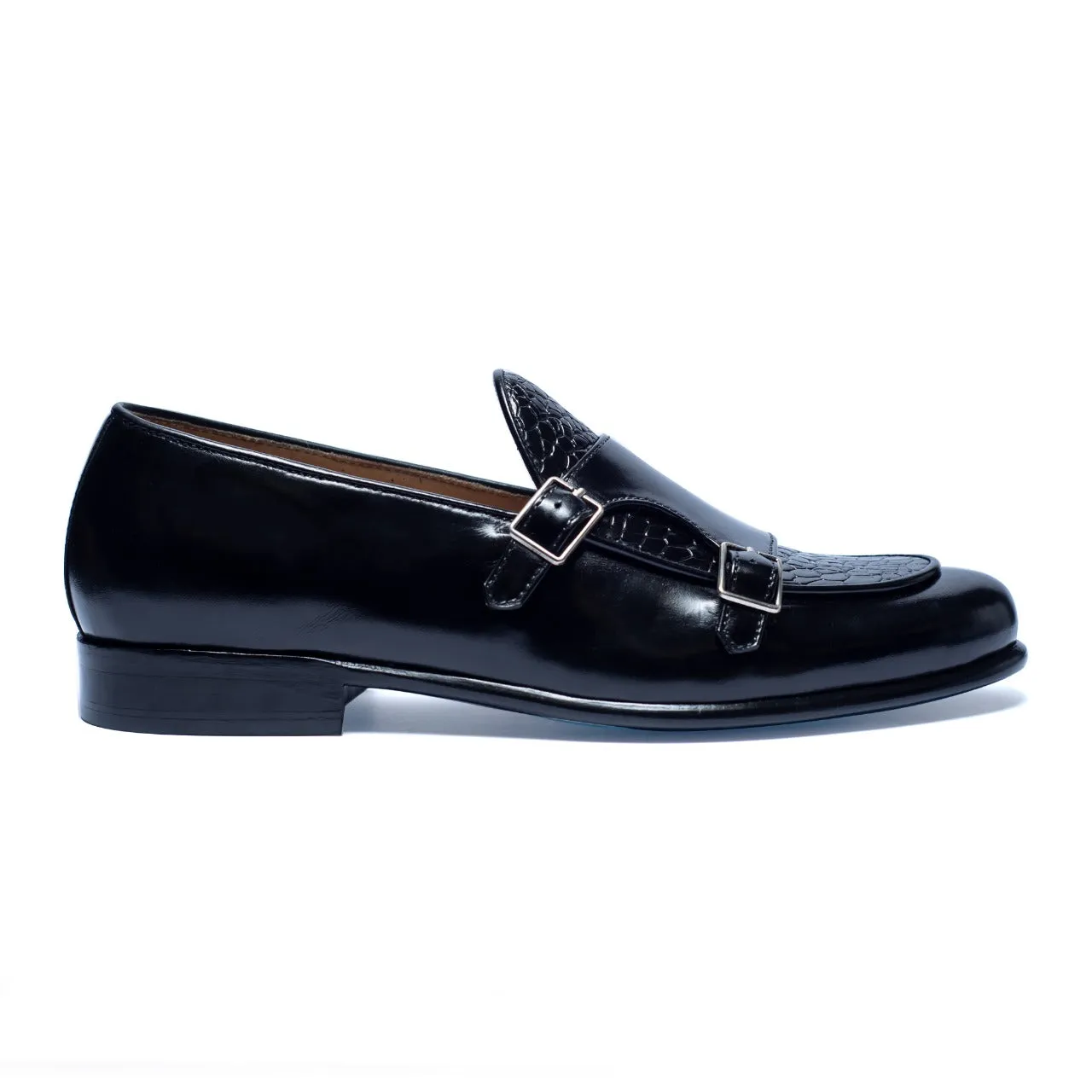 Men's Double monk strap upper pattren leather -TnV Collection