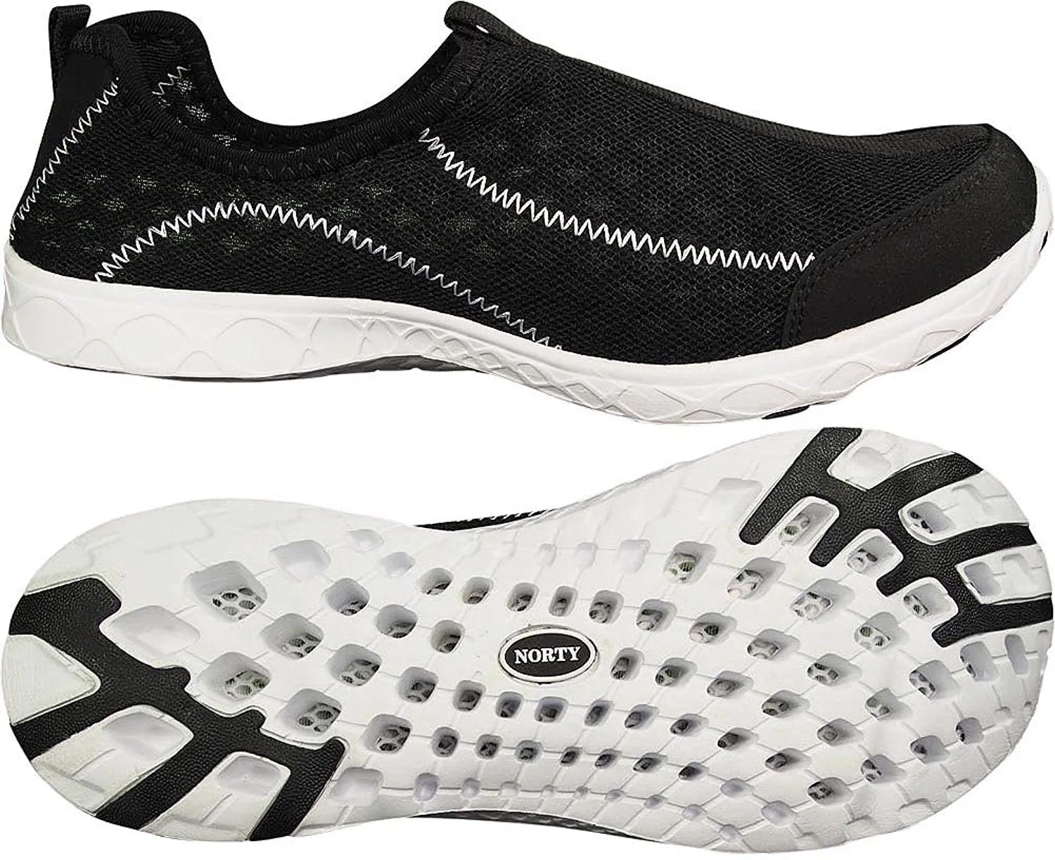 Norty - Slip-On Water Shoes For Men - Perfect For Water Sports and Water Aerobics - Thick Protective Soles - Lightweight, Comfortable and Fashionable