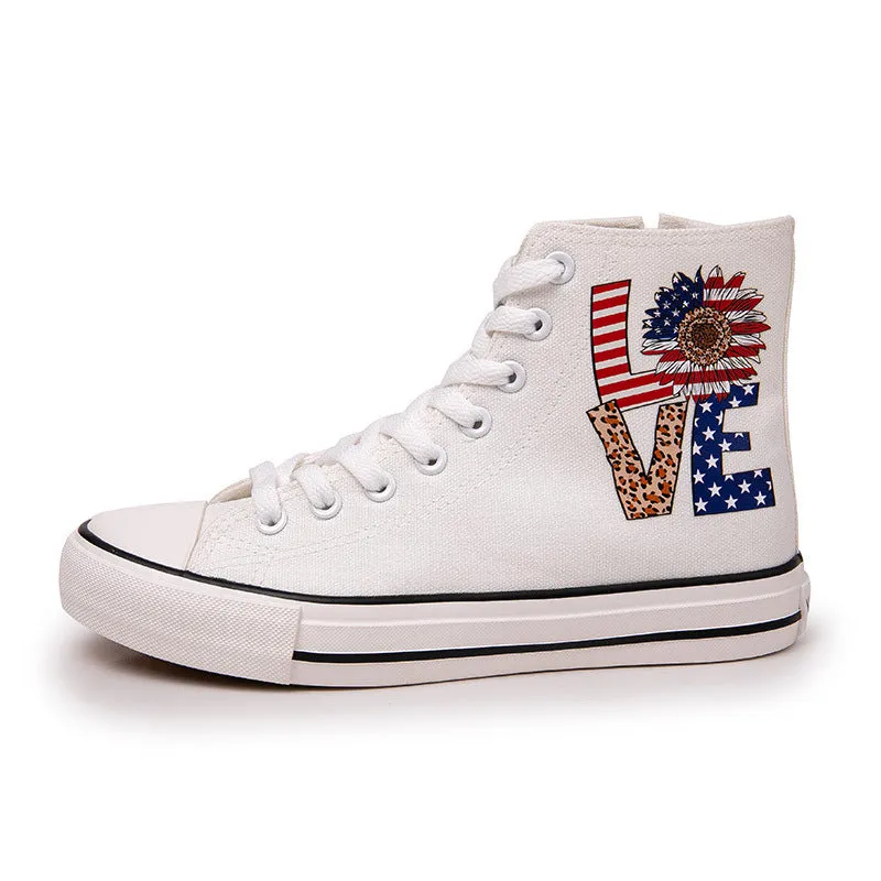 Owlkay Fashion Versatile High Top Canvas Shoes