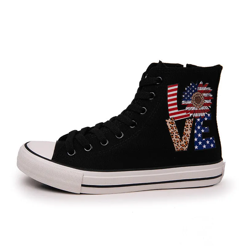 Owlkay Fashion Versatile High Top Canvas Shoes