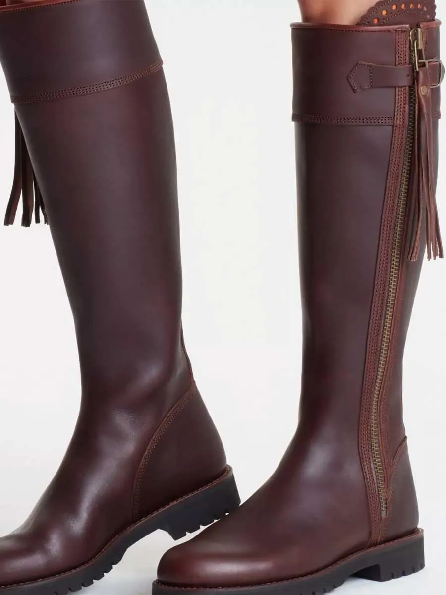 PENELOPE CHILVERS Long Tassel Boots - Leather - Conker