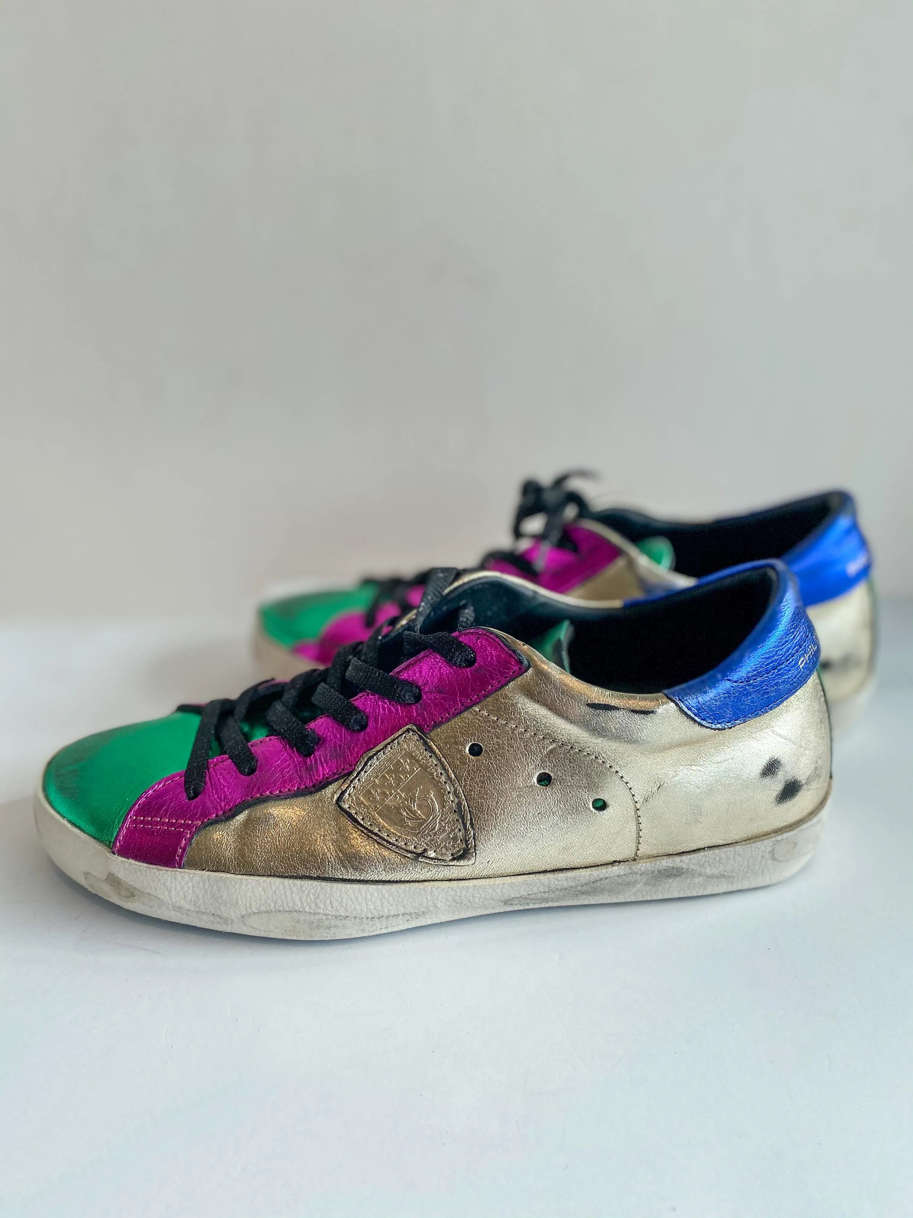 Philippe Model PRSX Rainbow Metallic Sneakers