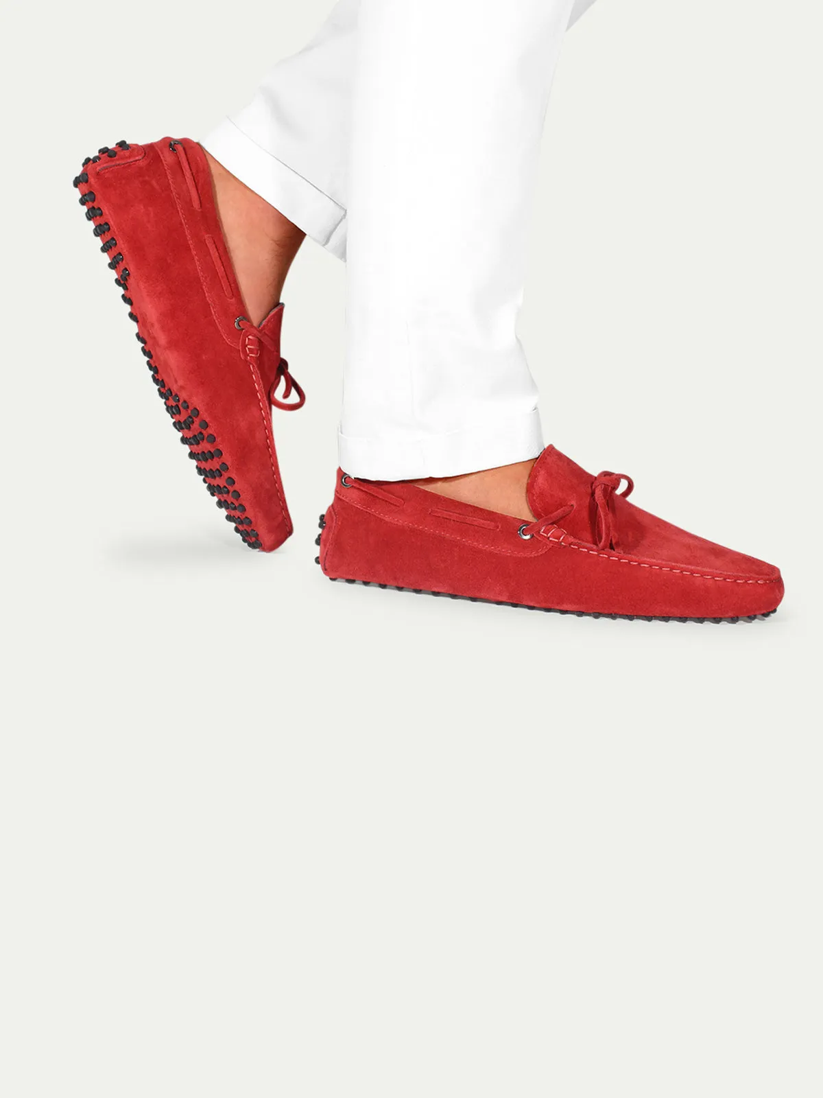 Red Suede Driving Shoes