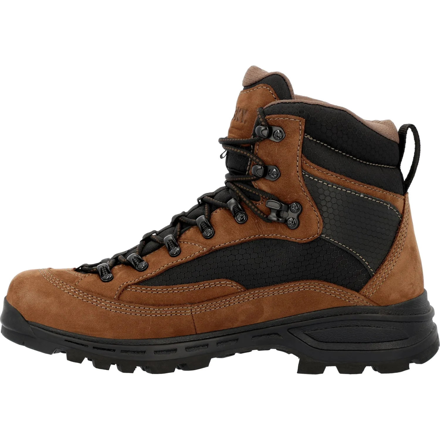 Rocky Mens Mountain Stalker Pro WP Brown Leather Hiking Boots