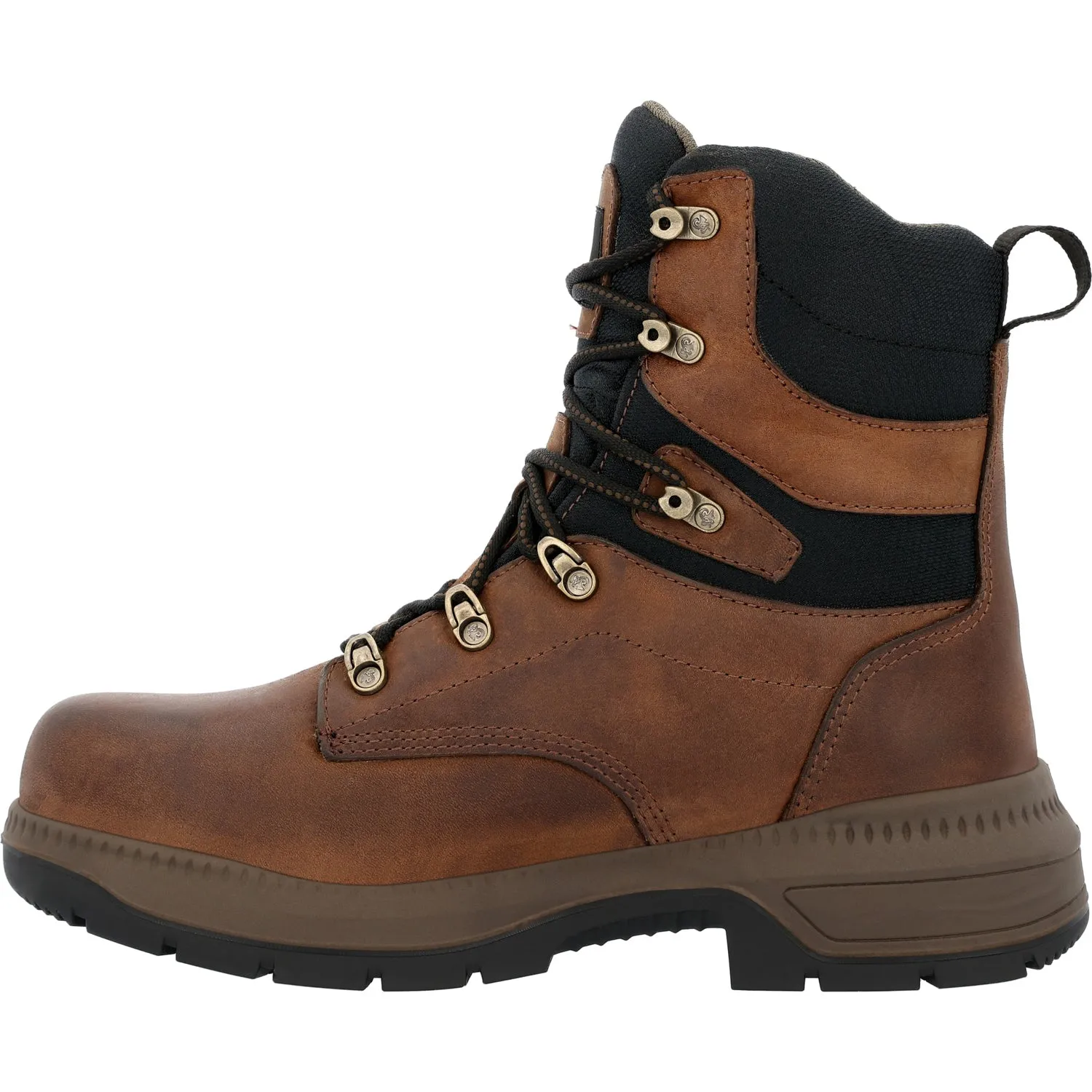 Rocky Mens Worksmart WP CT 8in Crazy Horse Leather Work Boots