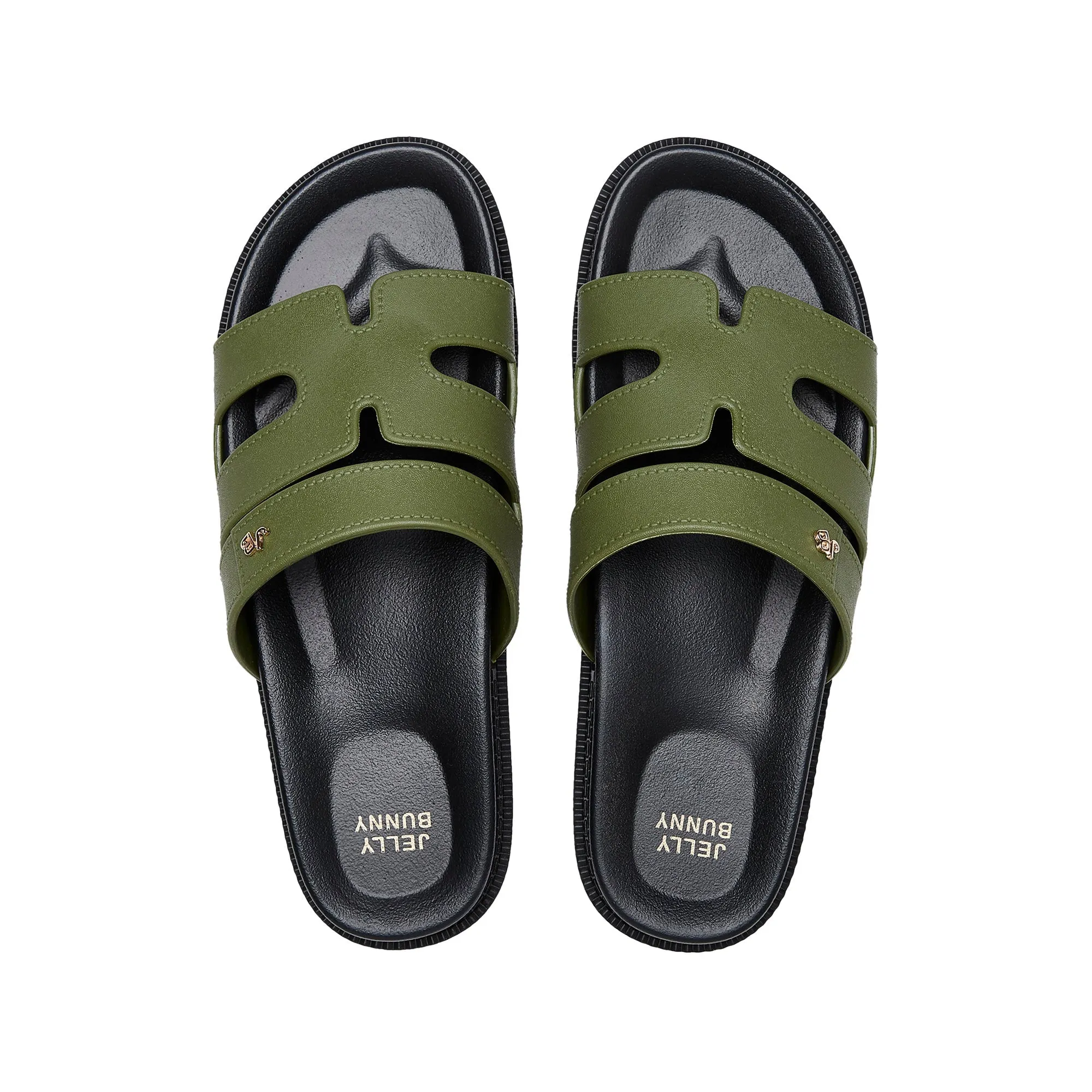 Sena Plain Flat Sandals Green