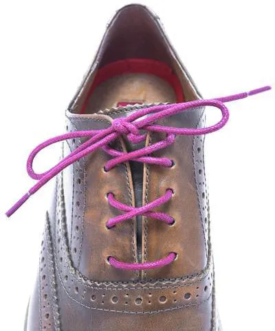 [Sharp Purple] - Round Waxed Cotton Shoelaces