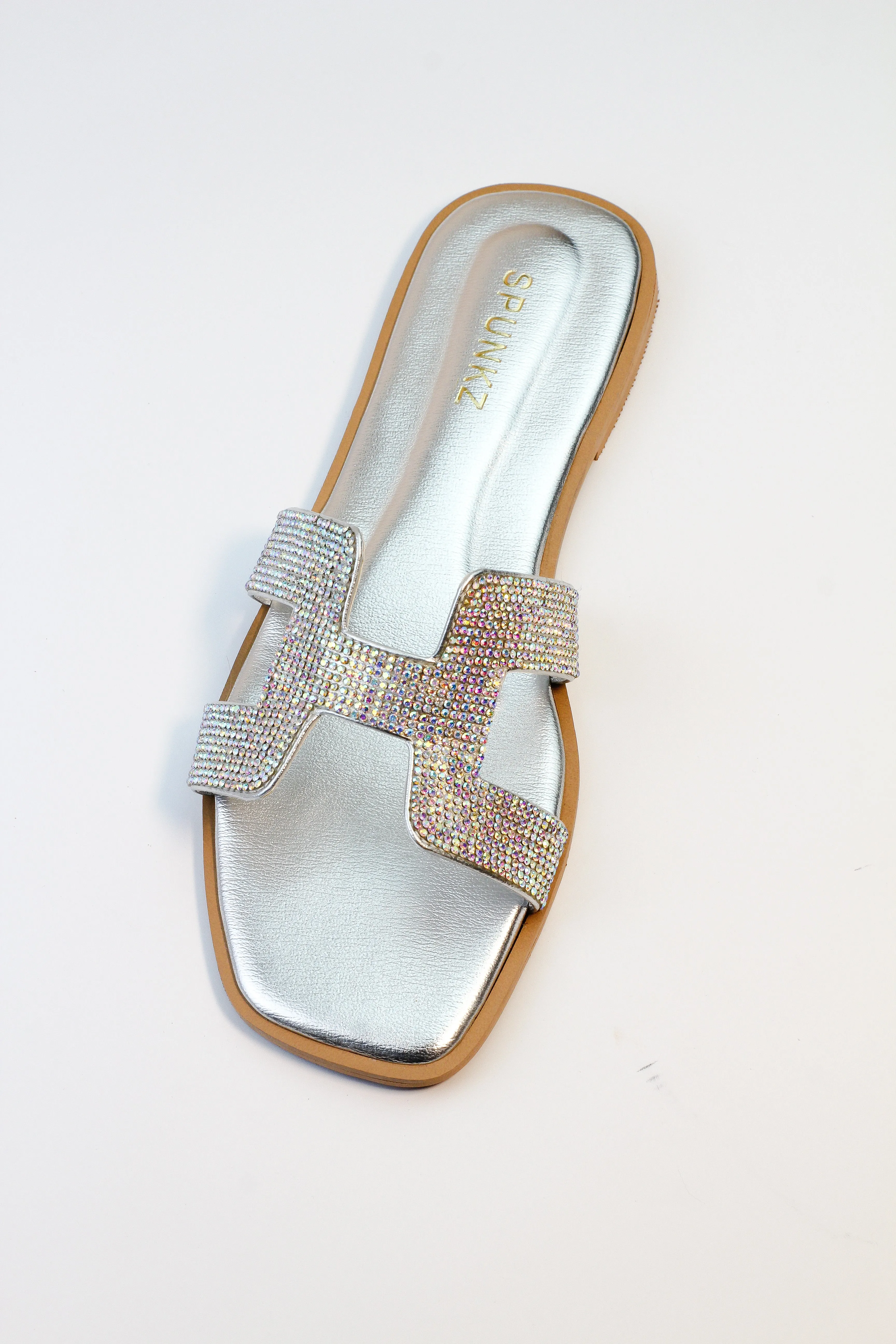 Spunkz Oran Silver Crystal Sandals