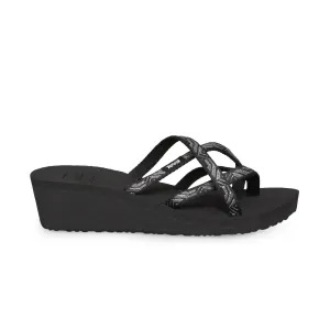 Teva Mush Mandalyn Wedge Ola 2 Pedra Black Silver - Women's