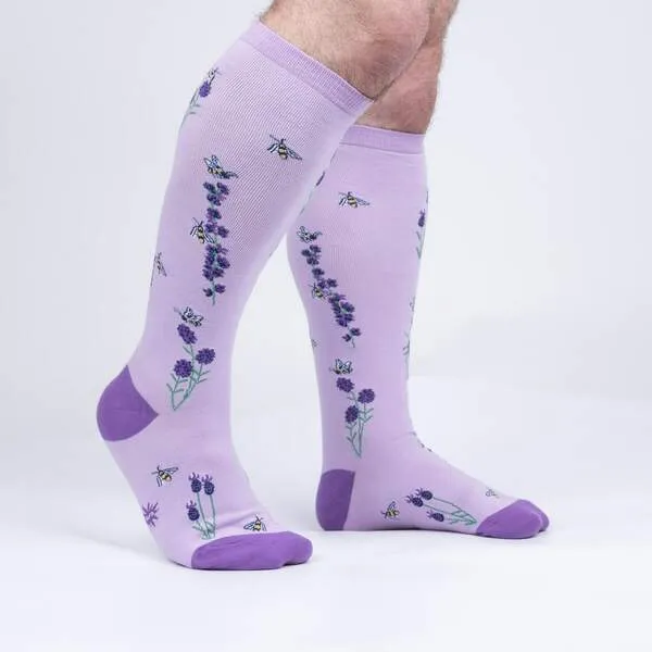 Unisex Bees & Lavender Stretch-It Knee Socks