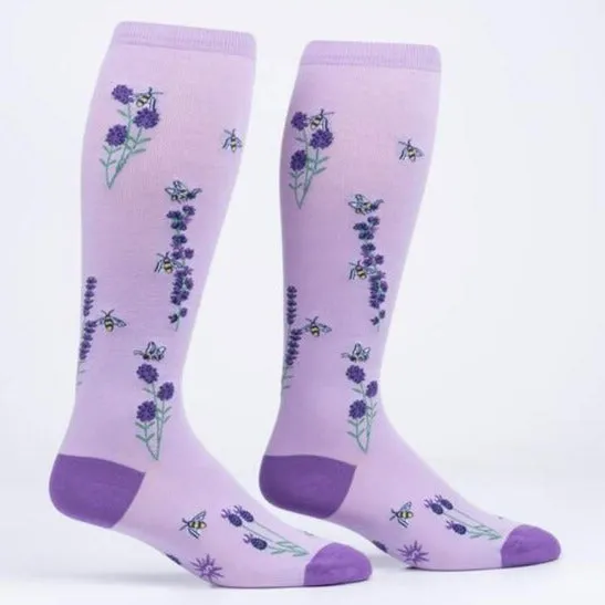 Unisex Bees & Lavender Stretch-It Knee Socks