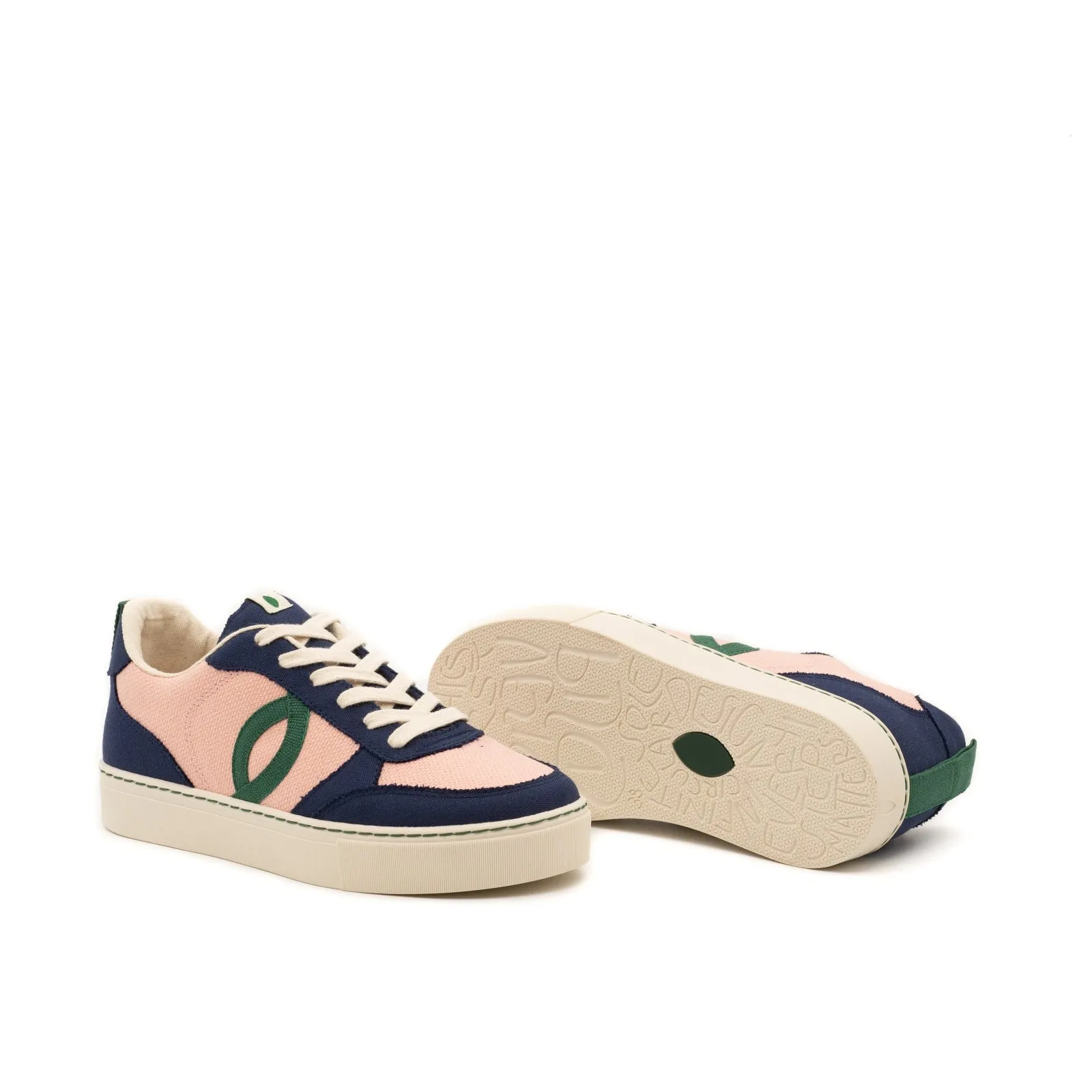 Vegan sneaker Pink/Dark blue SON016