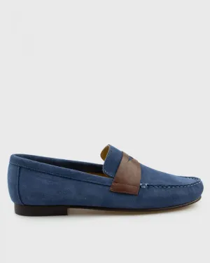 VINCENT & FRANKS VF64_7 BLUE SUEDE LOAFER