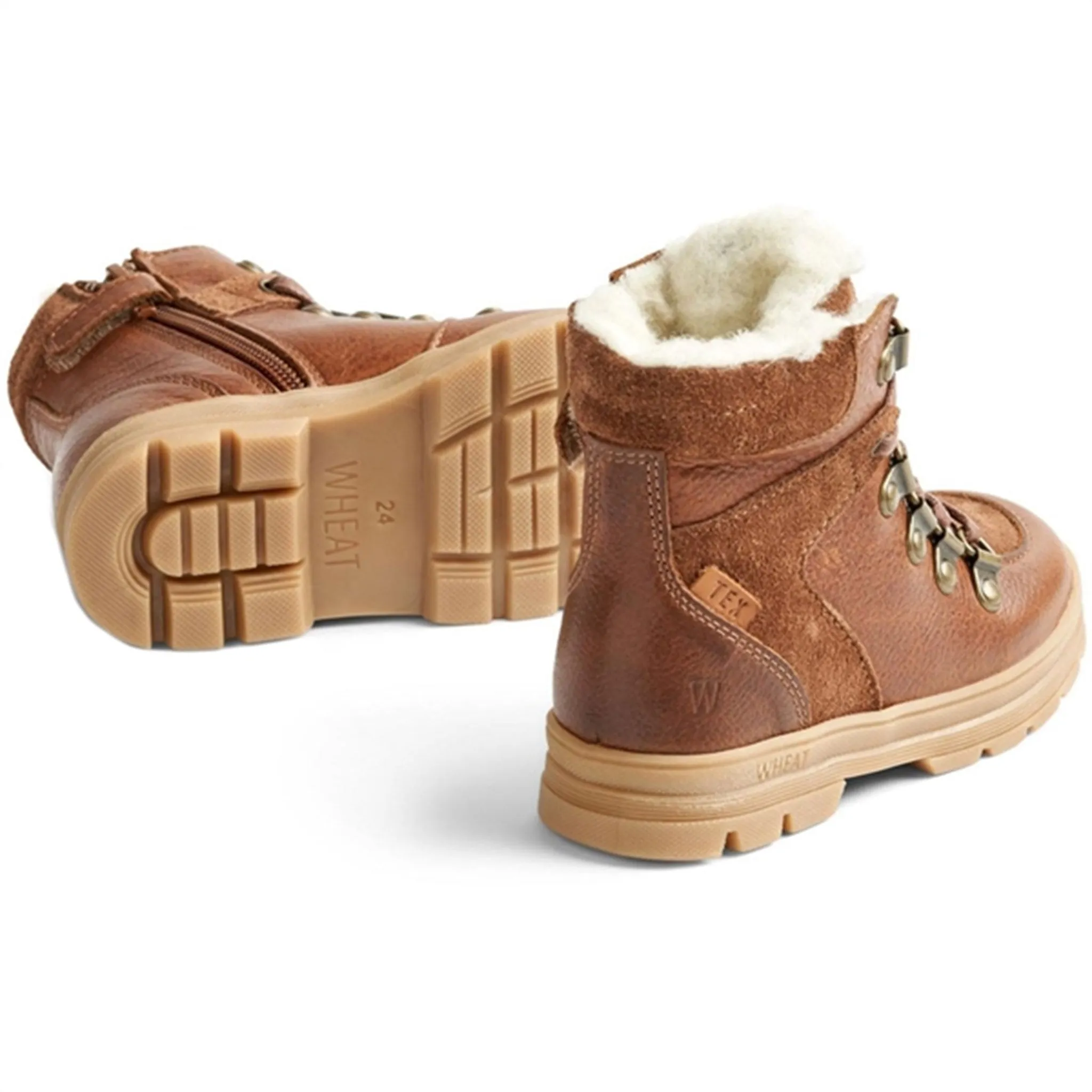 Wheat Winter Boots Toni Tex Hiker Cognac