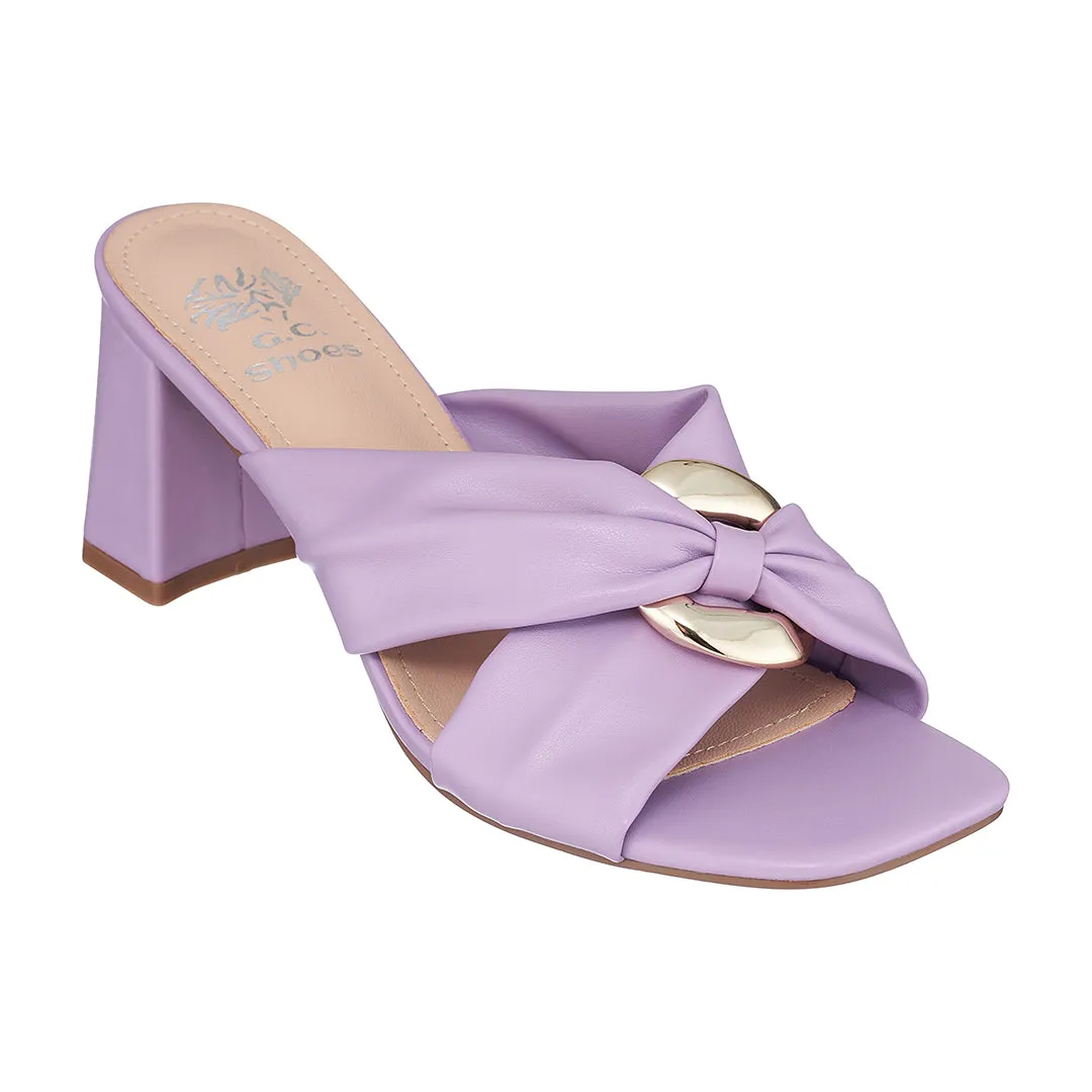 Zane Purple Heeled Sandals