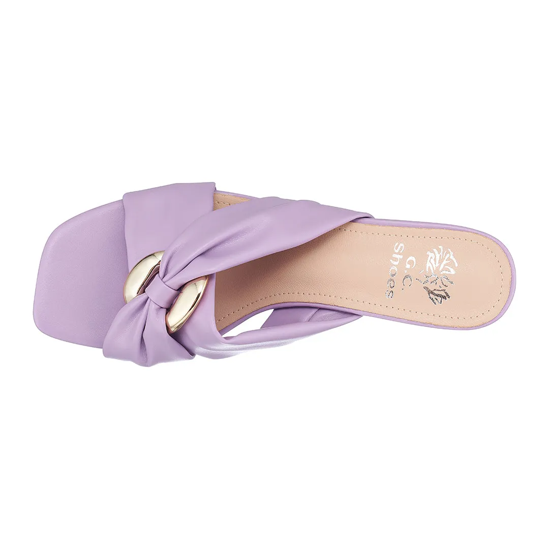 Zane Purple Heeled Sandals